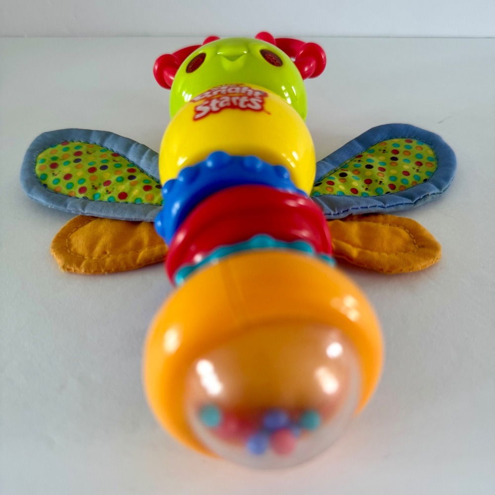Bright Starts Twisty Bug Dragonfly Butterfly Light Up Music Baby Rattle WORKS - Picture 4 of 16